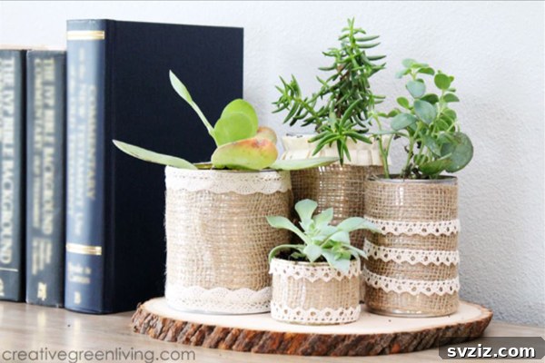 31 Dreamy Bohemian Bedroom Retreats 21 Burlap Succulent Planter