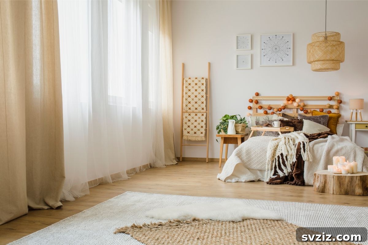 31 Dreamy Bohemian Bedroom Retreats 25 Rattan Lampshade