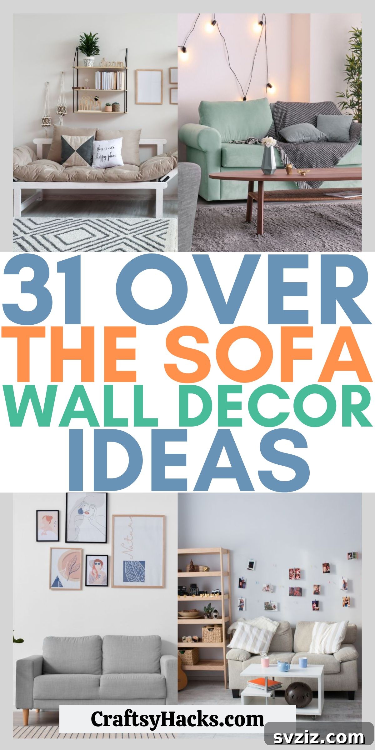 Inspiring over-the-sofa wall decor ideas for a stylish living room
