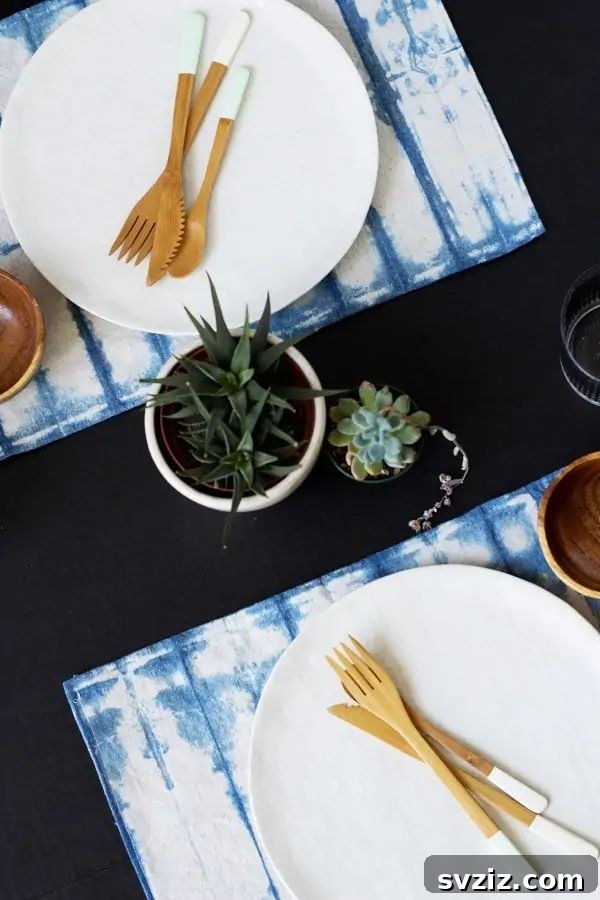 Kitchen Table Refresh: Fresh Decor Ideas for Every Gathering 17 Dyed Placemats