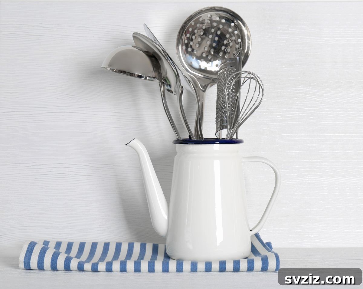Kitchen Table Refresh: Fresh Decor Ideas for Every Gathering 23 Teapot Utensil Holder