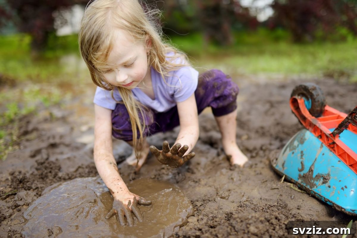 Kids Making Mud Pies in an Outdoor Setting
