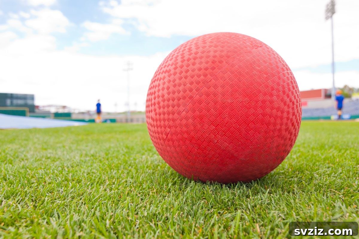 Kids Playing Kickball in a Grassy Field