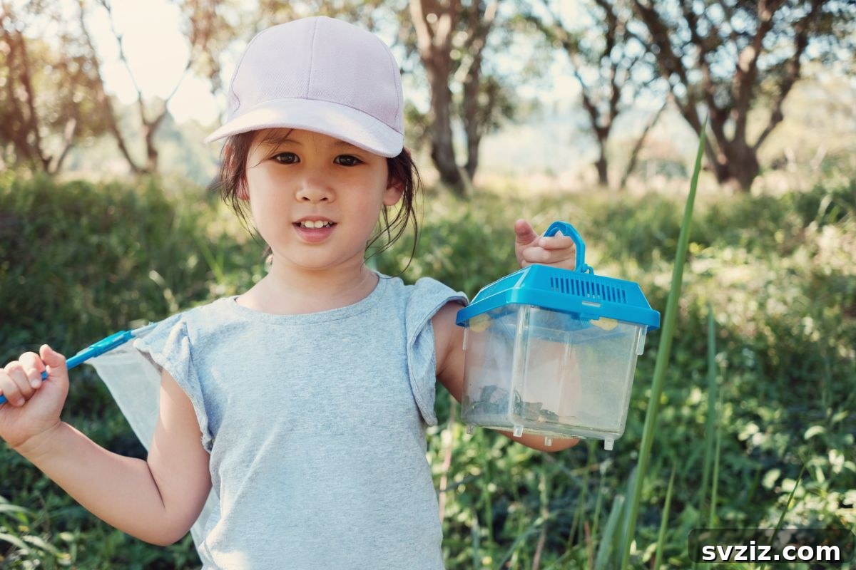 Children Enthusiastically Searching for Bugs Outdoors