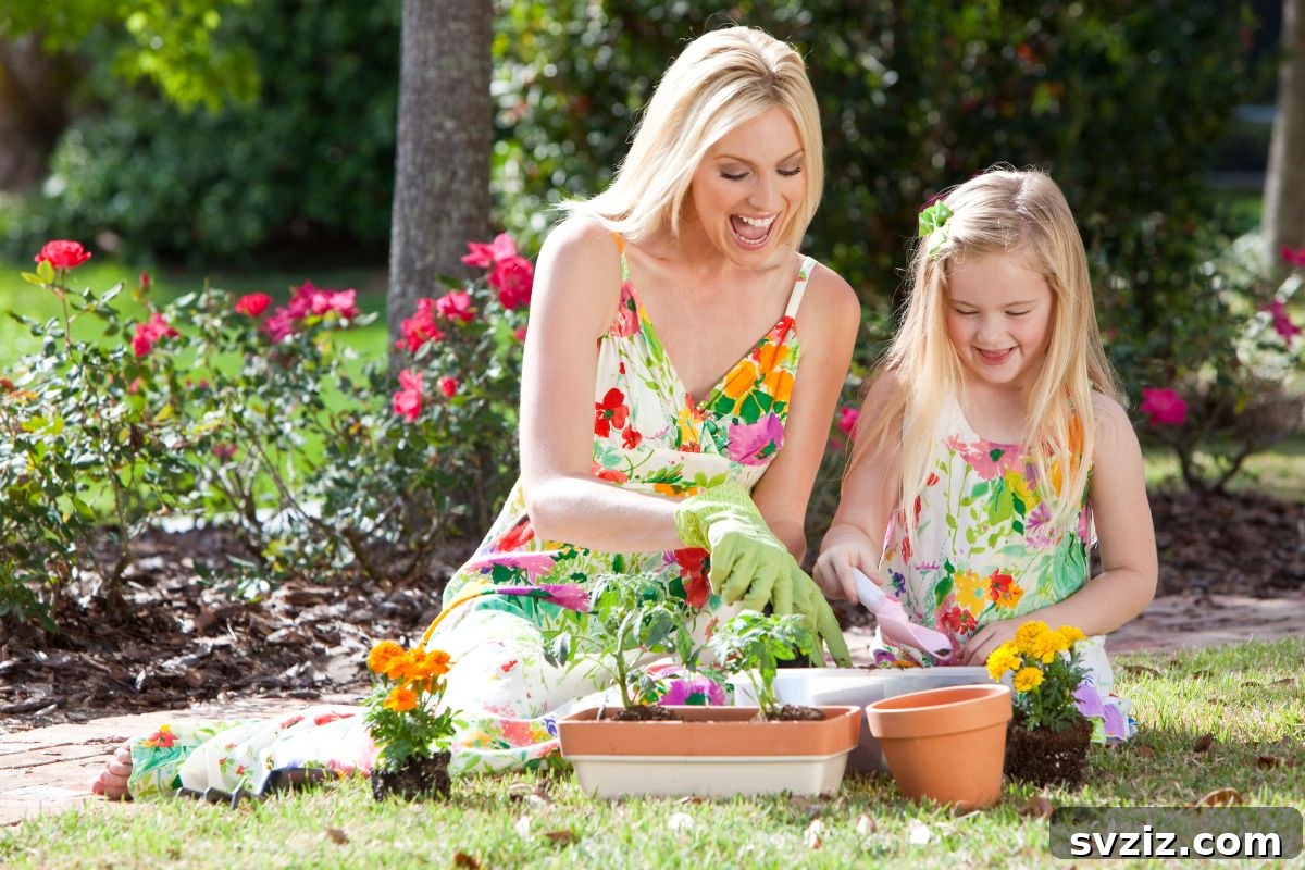 Children Engaged in Gardening Activities Outdoors
