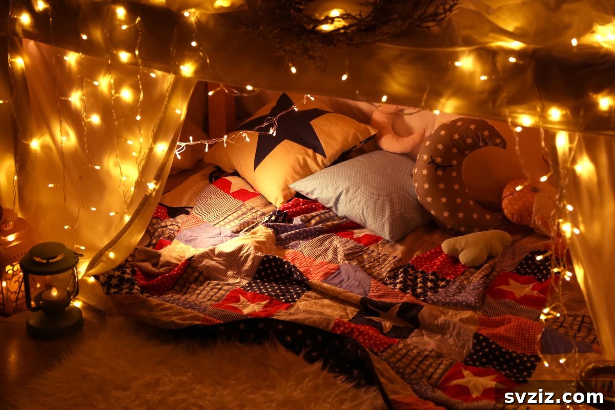 Kids Building and Playing in an Outdoor Fort