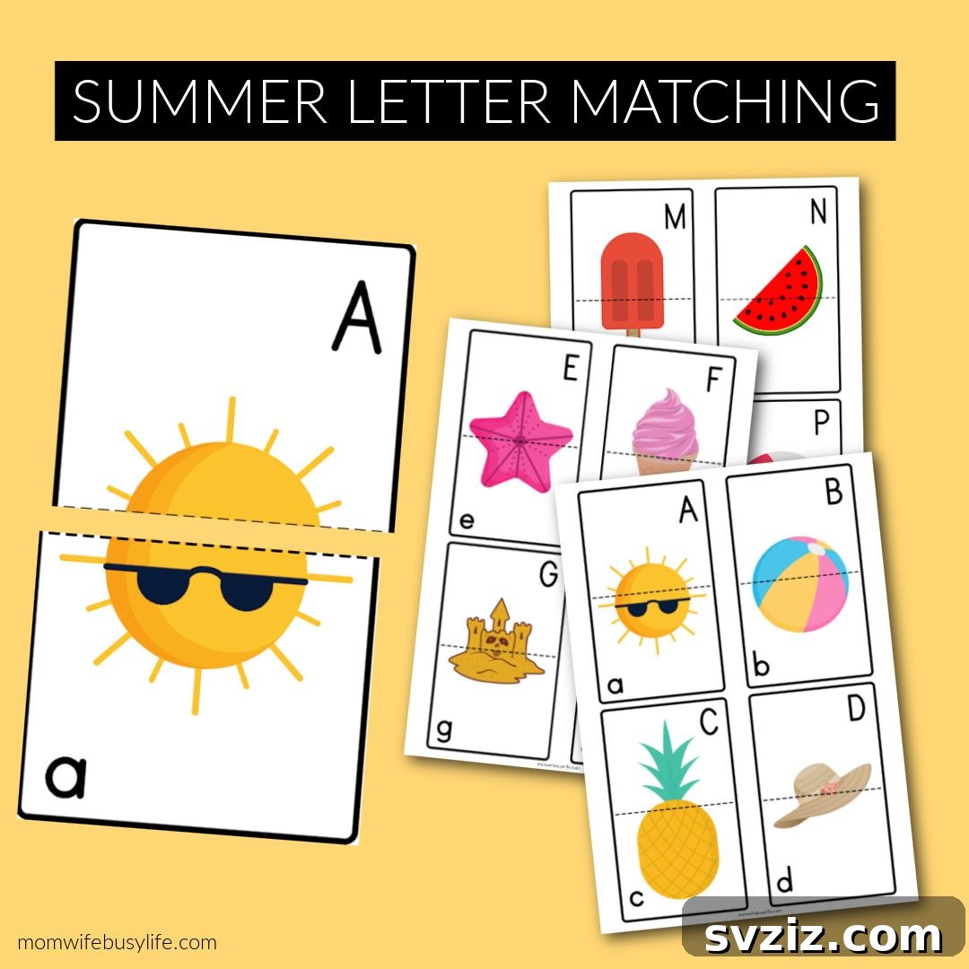 Summer Letter Matching Game