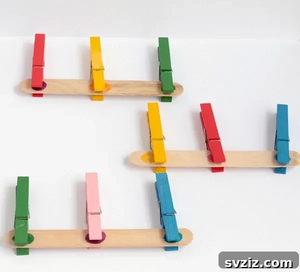 Popsicle Stick Colour Match Game