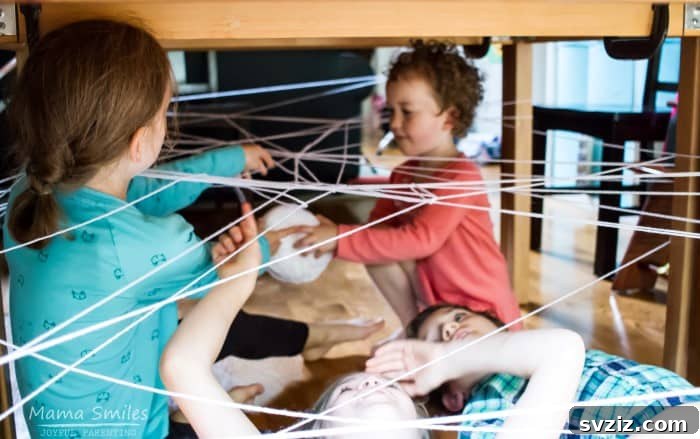31 Engaging Large Group Activities for Preschoolers 11 Spider Web Obstacle Course Activity