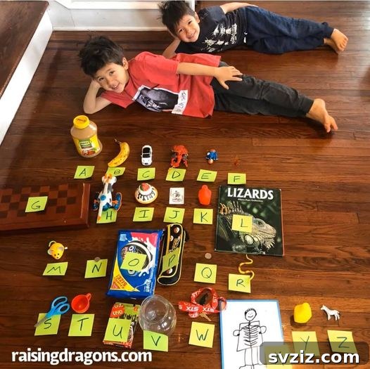 31 Engaging Large Group Activities for Preschoolers 12 Alphabet Scavenger Hunt Game
