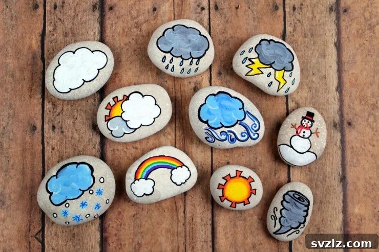 31 Engaging Large Group Activities for Preschoolers 33 Story Stones Weather Theme