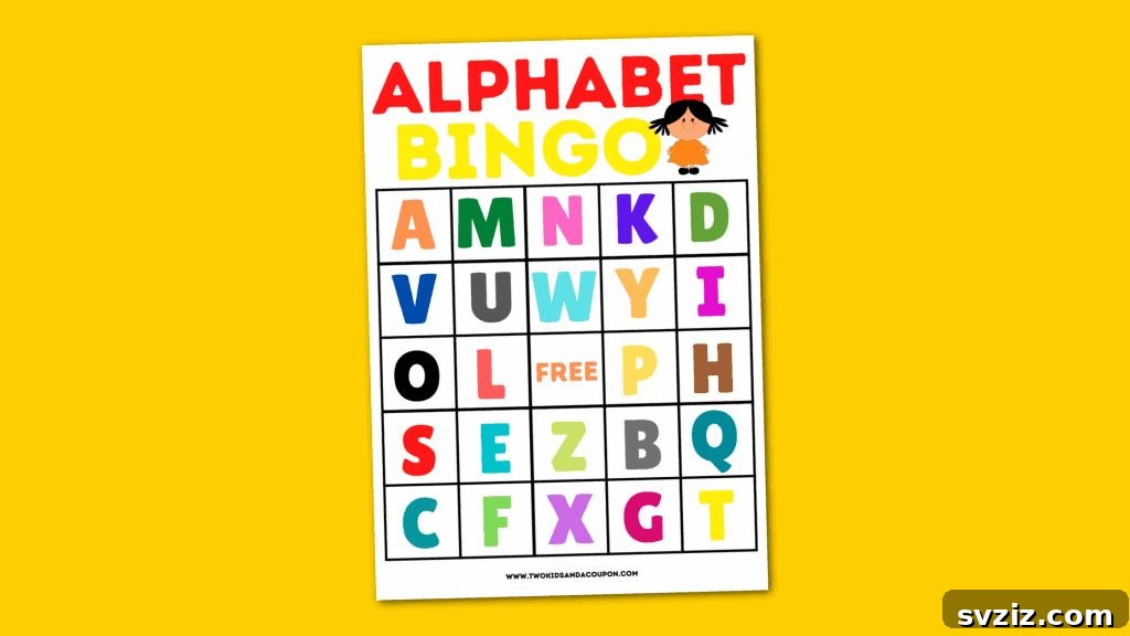 31 Engaging Large Group Activities for Preschoolers 5 Alphabet Bingo Game Printable