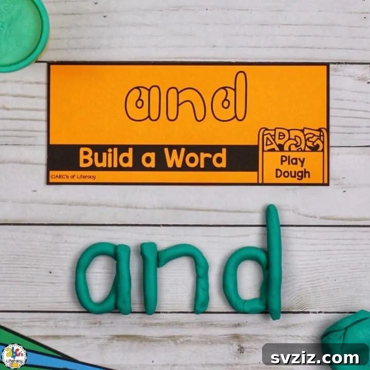Playdough Word Cards