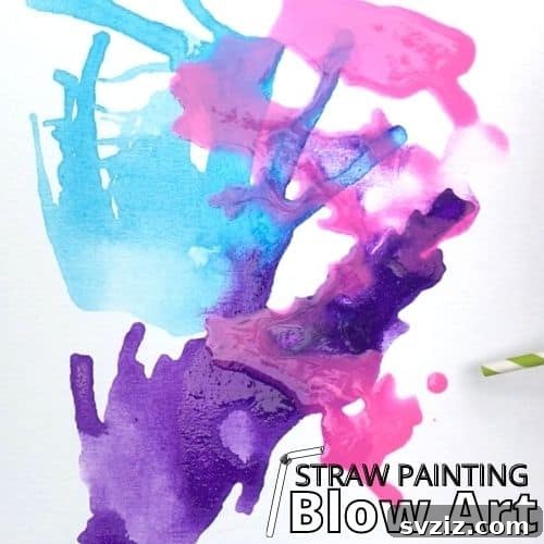 Blow Painting with Straws
