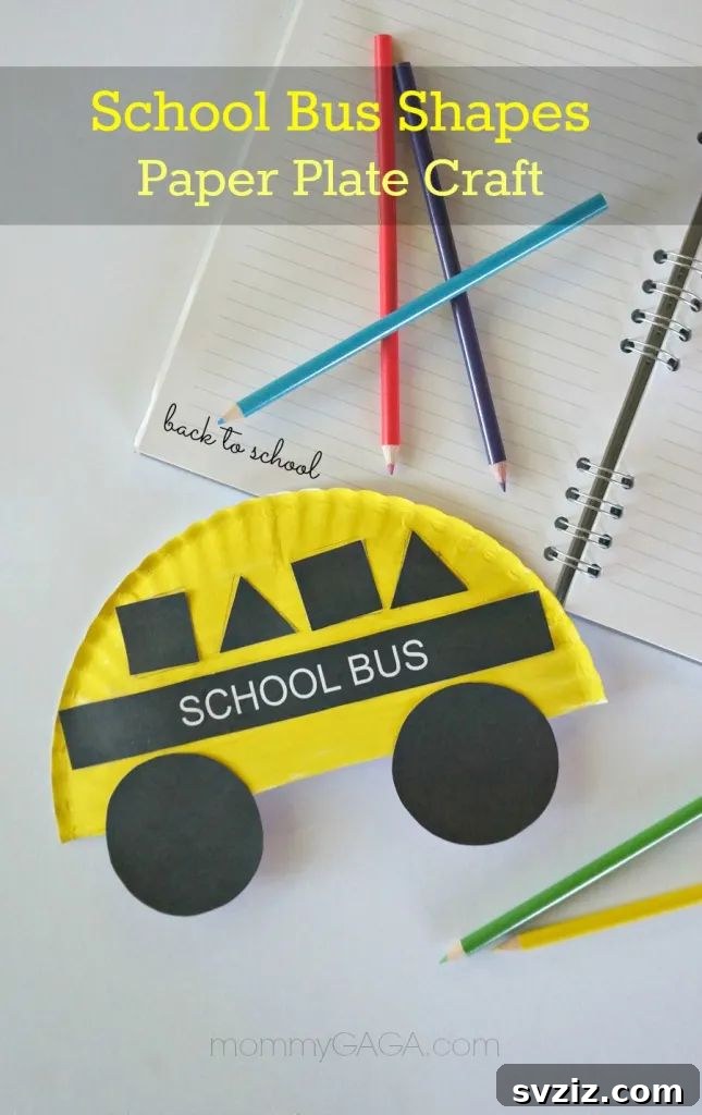 Paper Plate School Bus Craft