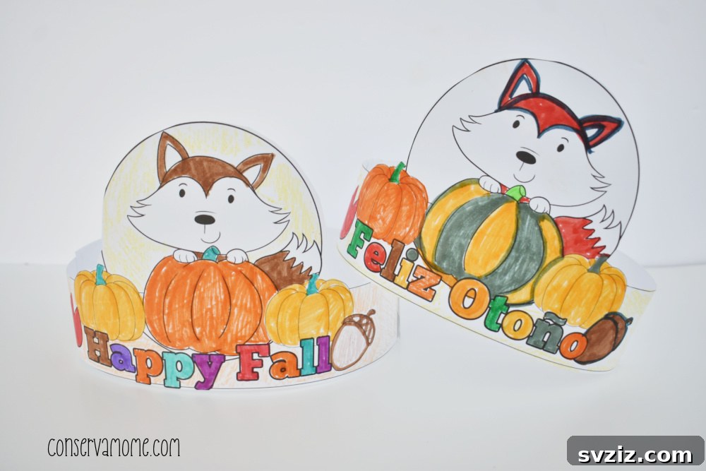 Easy Fall Crafts for Preschoolers: 41 Fun Ideas 14 Printable Fall Hat