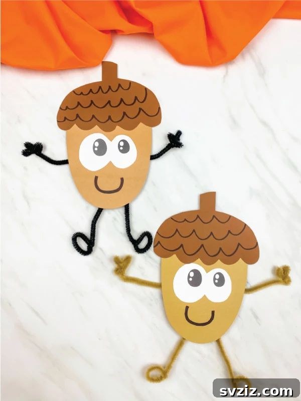 Easy Fall Crafts for Preschoolers: 41 Fun Ideas 21 Acorn Craft