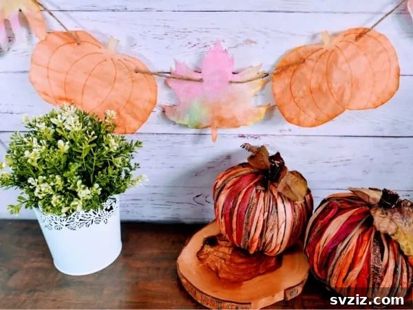 Easy Fall Crafts for Preschoolers: 41 Fun Ideas 22 Coffee Filter Fall Garland