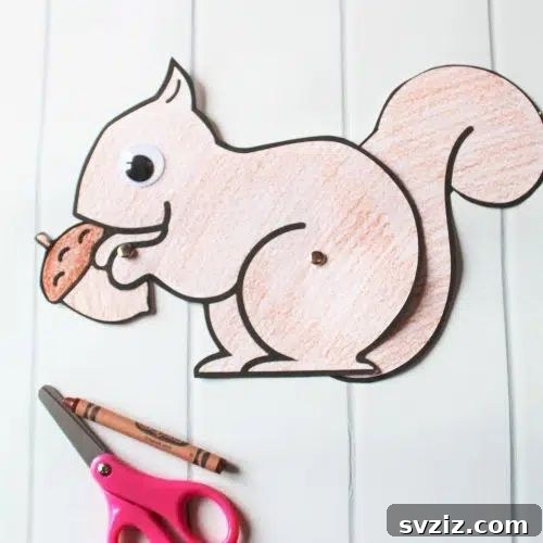 Easy Fall Crafts for Preschoolers: 41 Fun Ideas 24 Squirrel