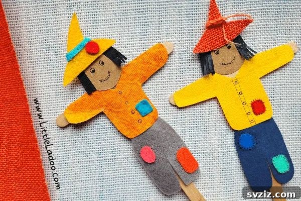 Easy Fall Crafts for Preschoolers: 41 Fun Ideas 32 Felt Scarecrow