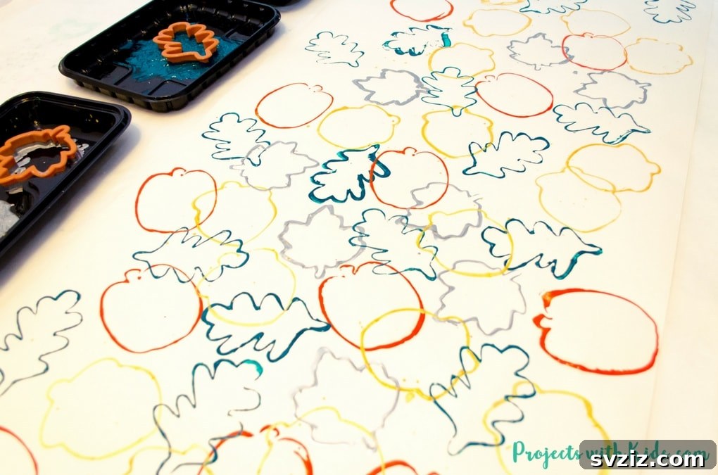 Easy Fall Crafts for Preschoolers: 41 Fun Ideas 7 Cookie Cutter Fall Placemats