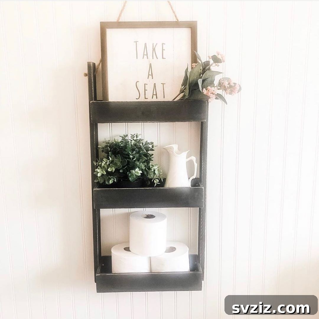 DIY Wall Shelf Unit for Bathroom