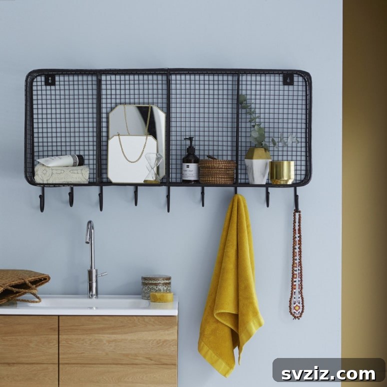 Metal Wire Shelf for Bathroom Decor and Storage