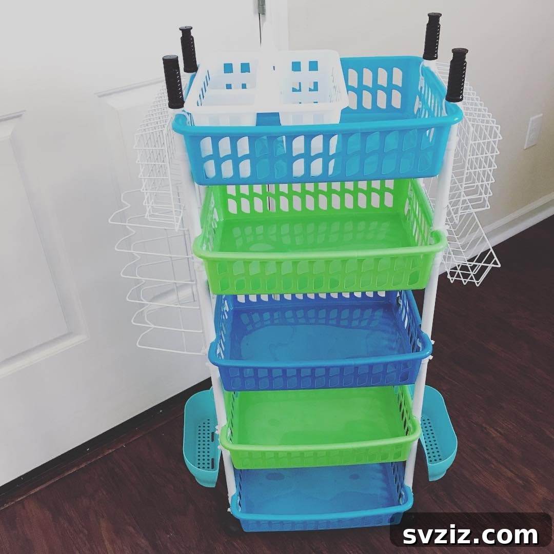 DIY Storage Caddy for Bathroom Organization