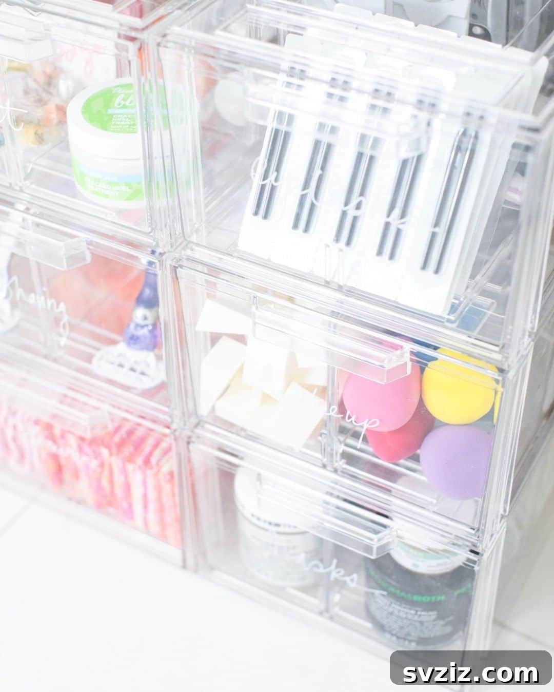 Stackable Drawers for Bathroom Countertop