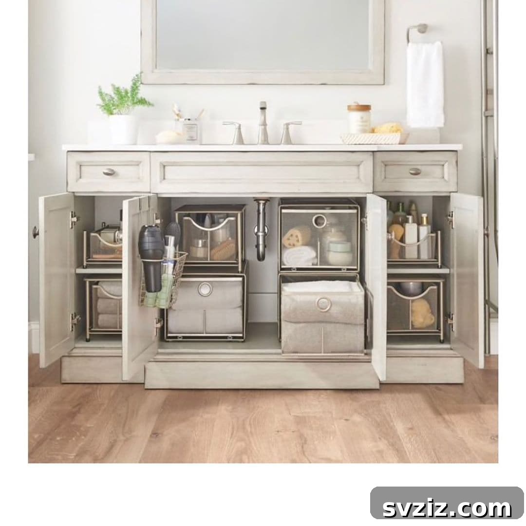 Sliding Cabinets for Under Bathroom Sink