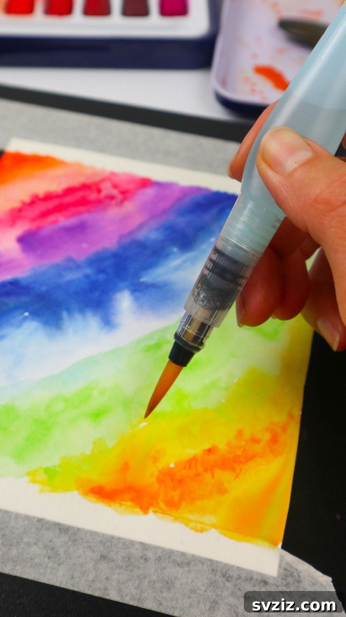 Discover the convenience and versatility of painting with water brush pens in watercolor.