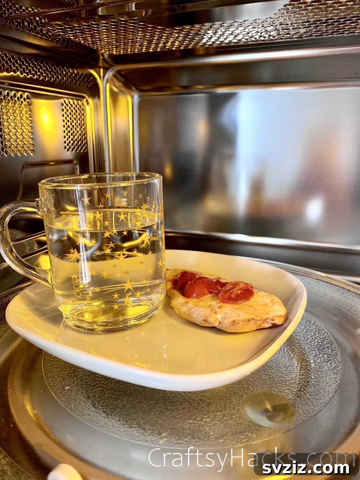 21 Must-Know Kitchen Hacks That Will Revolutionize Your Meals 7 cup of water to prevent food from drying when microwaving