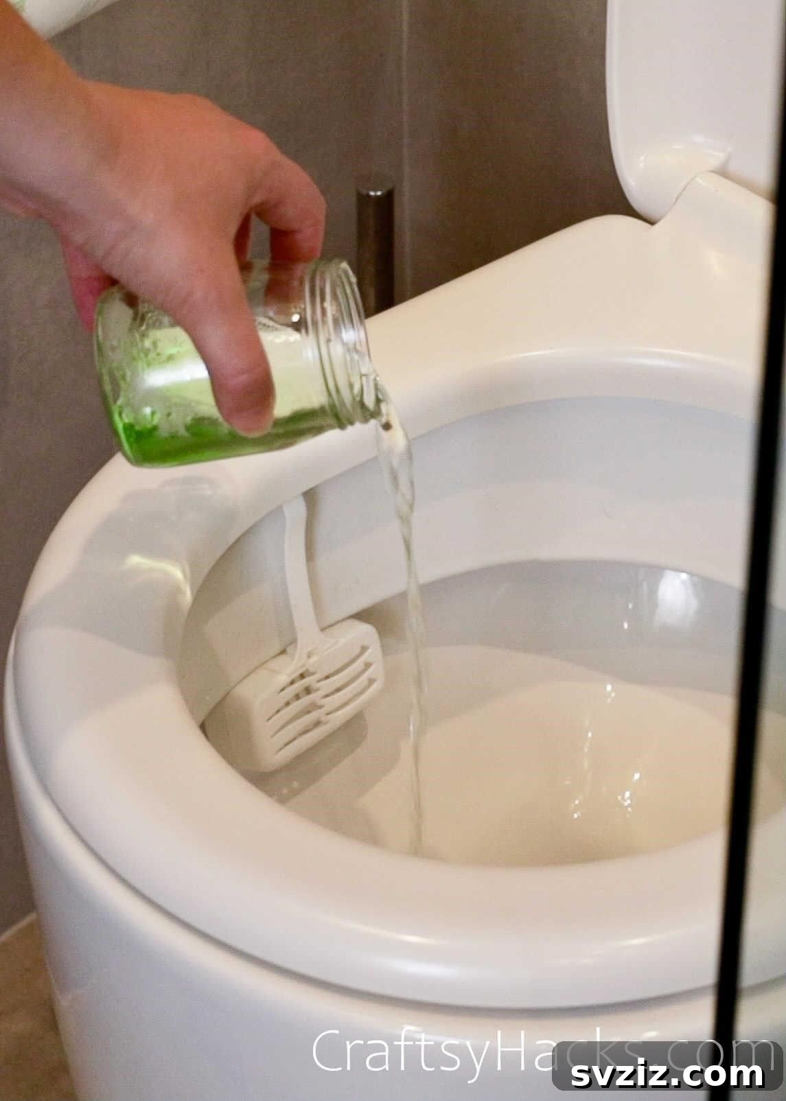 Banish Bathroom Odors for Good 11 add dish soap to toilet