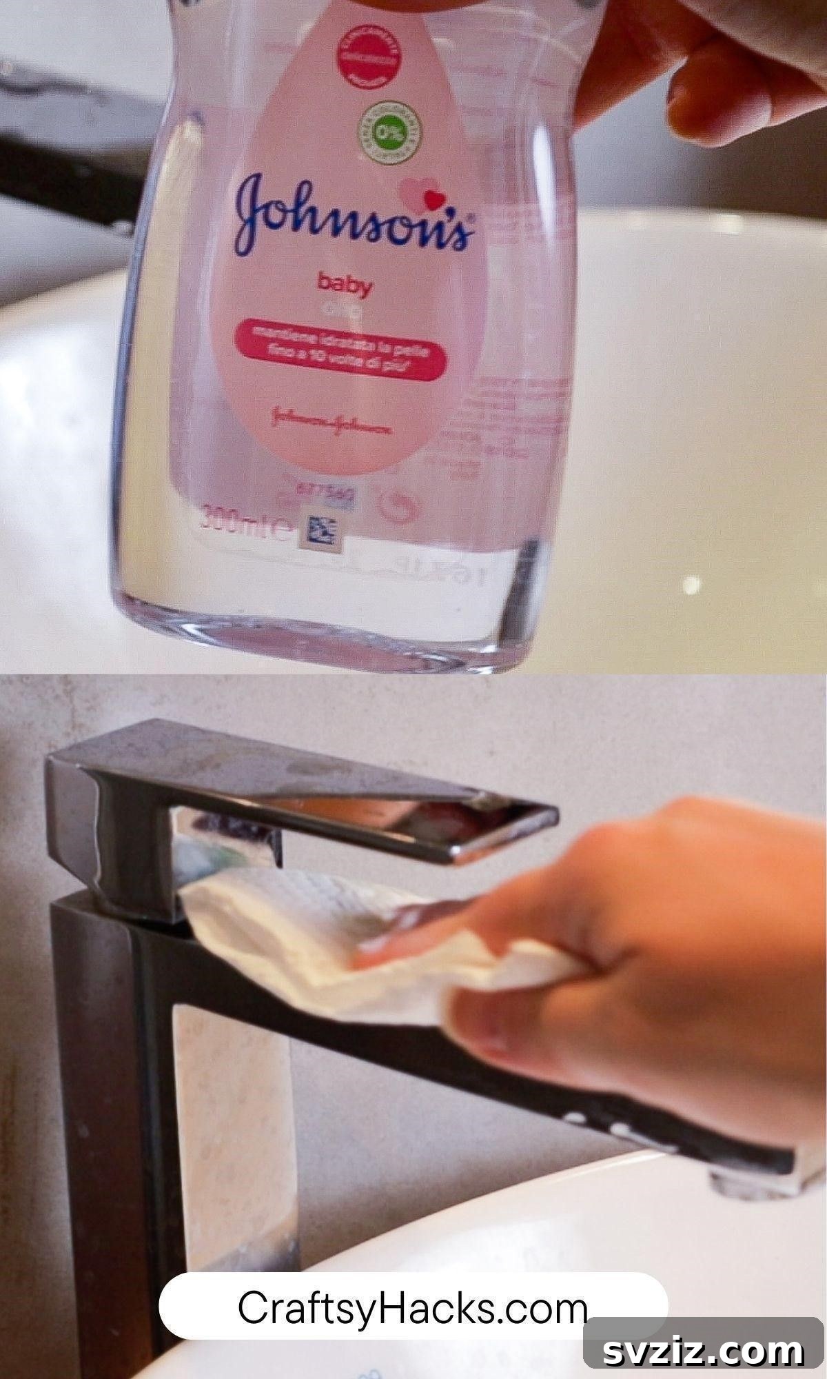 Banish Bathroom Odors for Good 17 baby oil for faucet