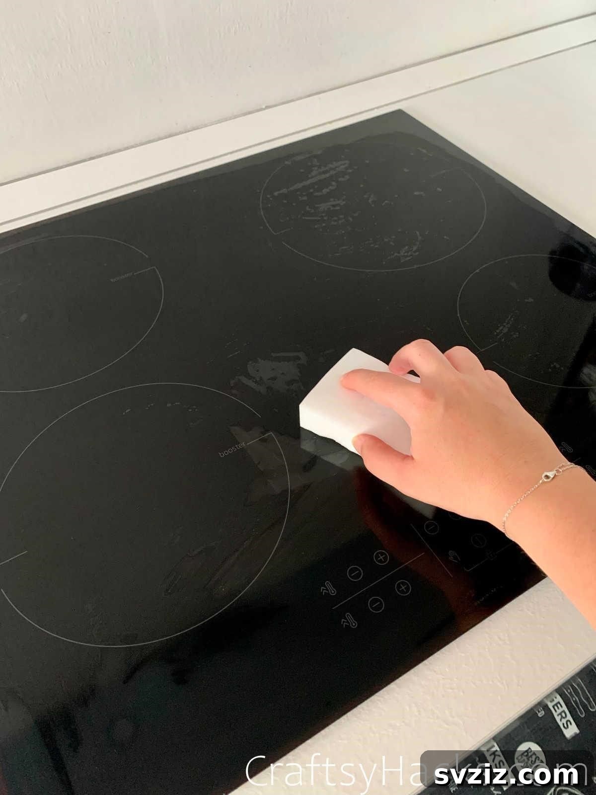 21 Ingenious Magic Eraser Solutions 19 Clean a glass stove top to a brilliant shine