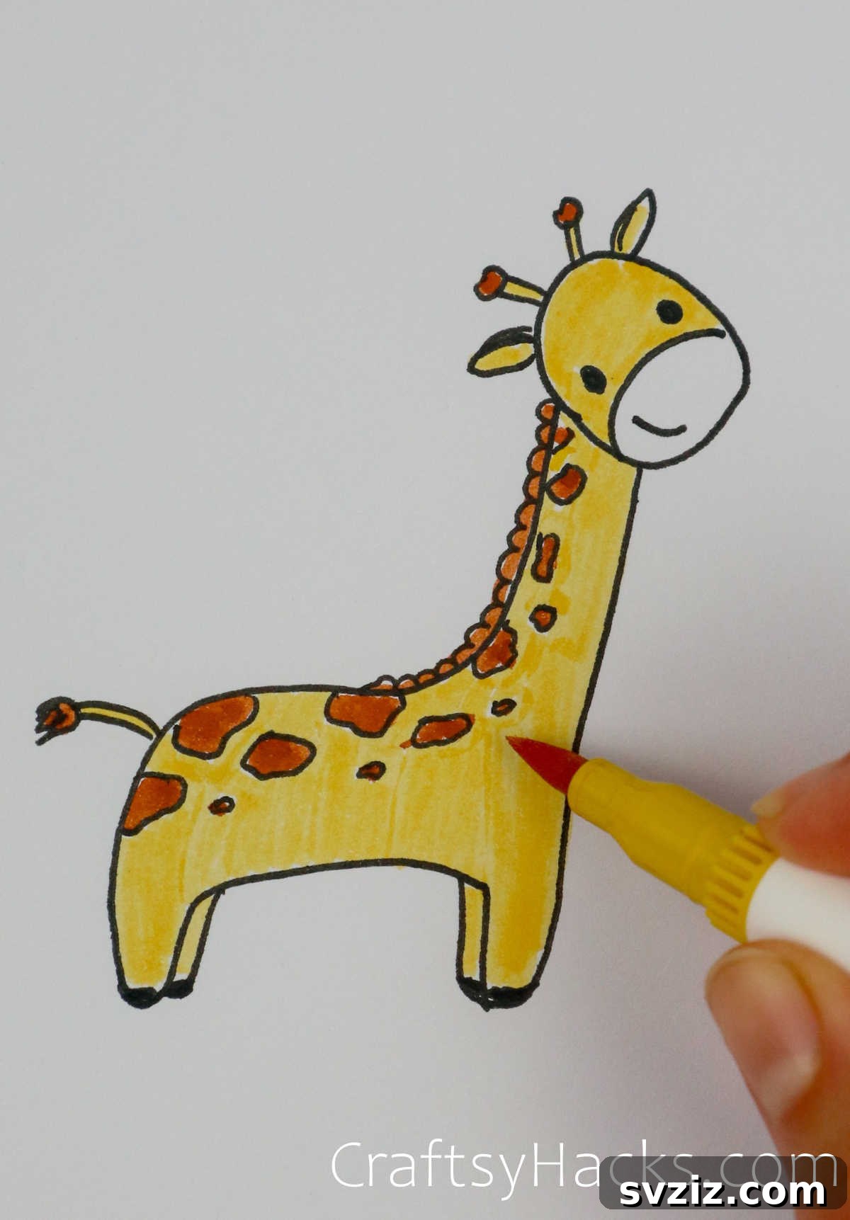 Paw-some Art: 31 Charming Animal Drawings for Children 2 giraffe