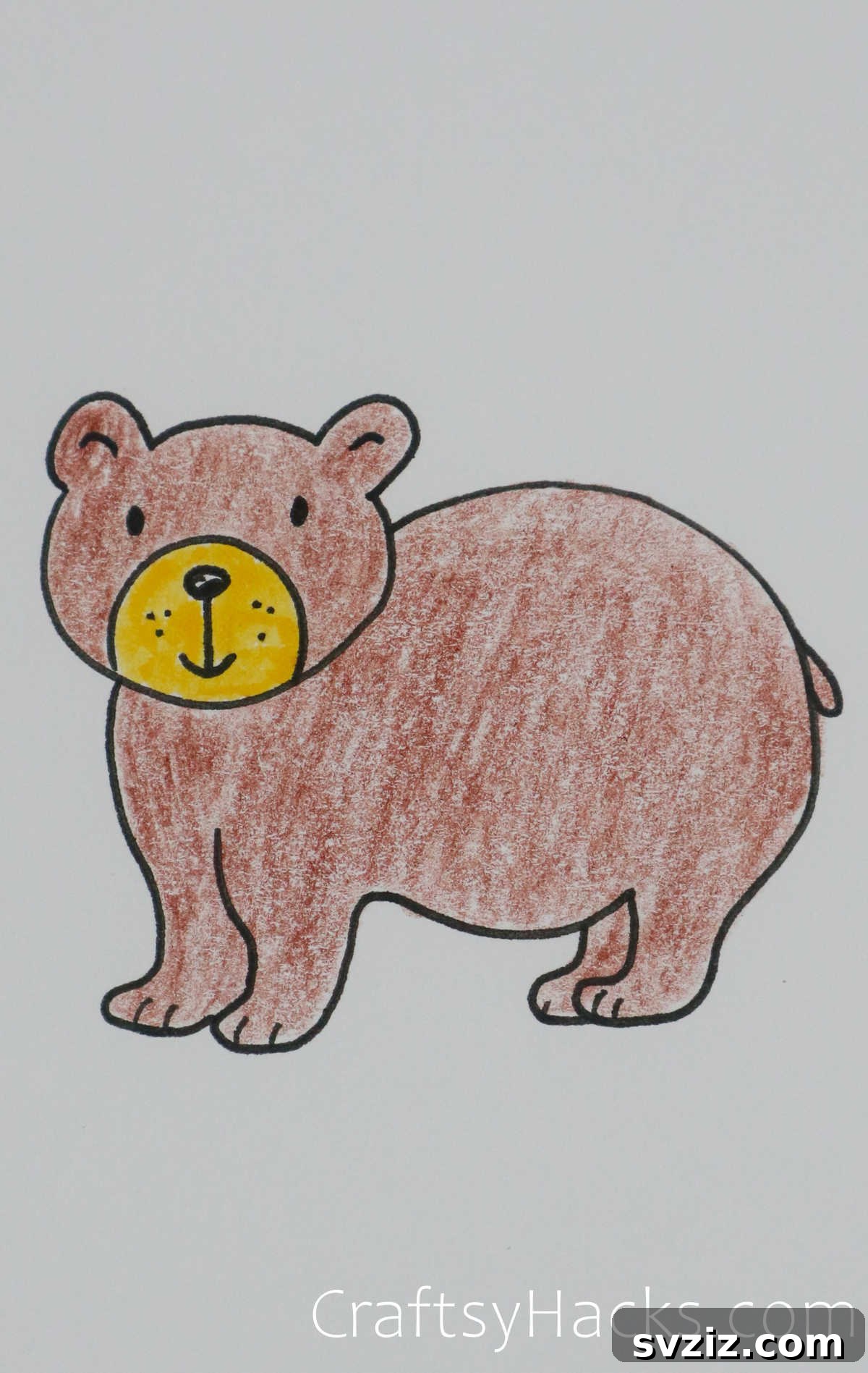 Paw-some Art: 31 Charming Animal Drawings for Children 16 bear
