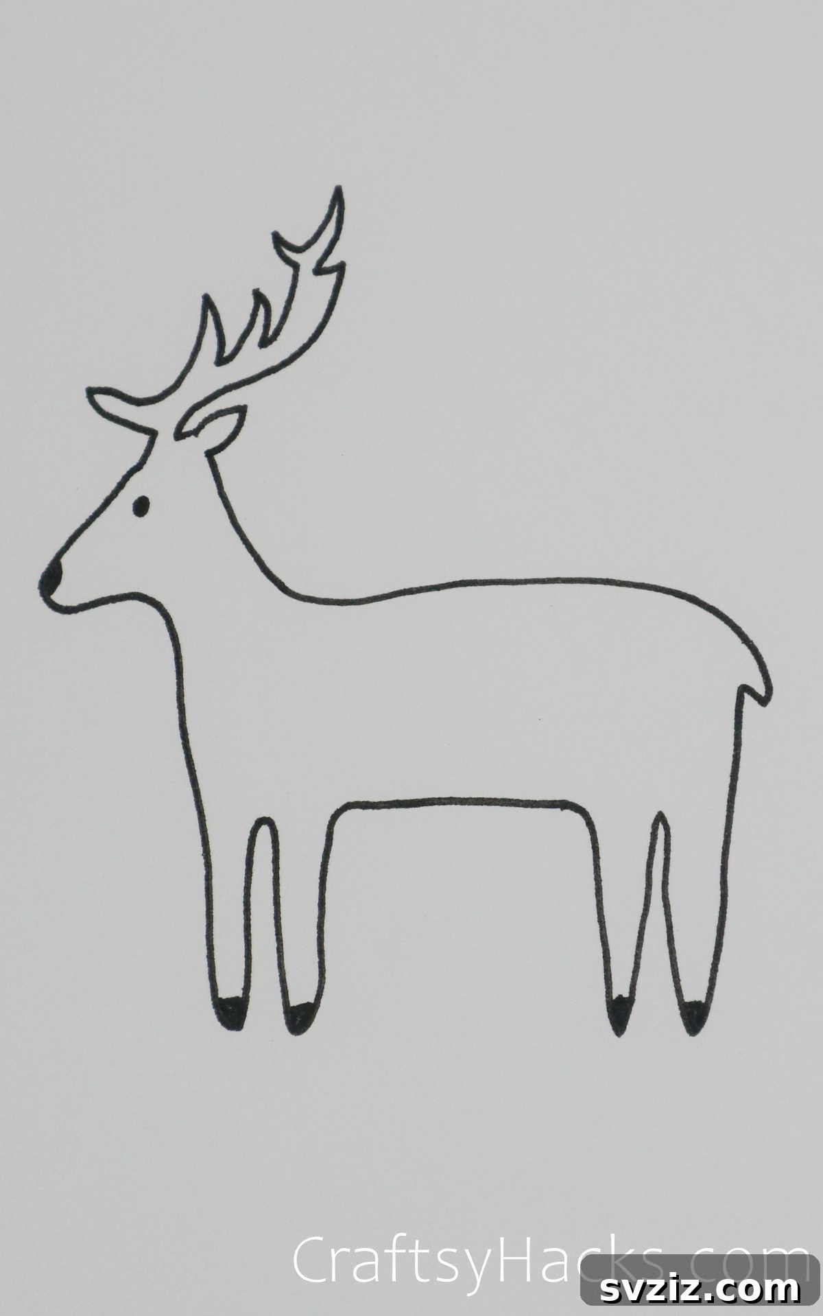 Paw-some Art: 31 Charming Animal Drawings for Children 17 deer