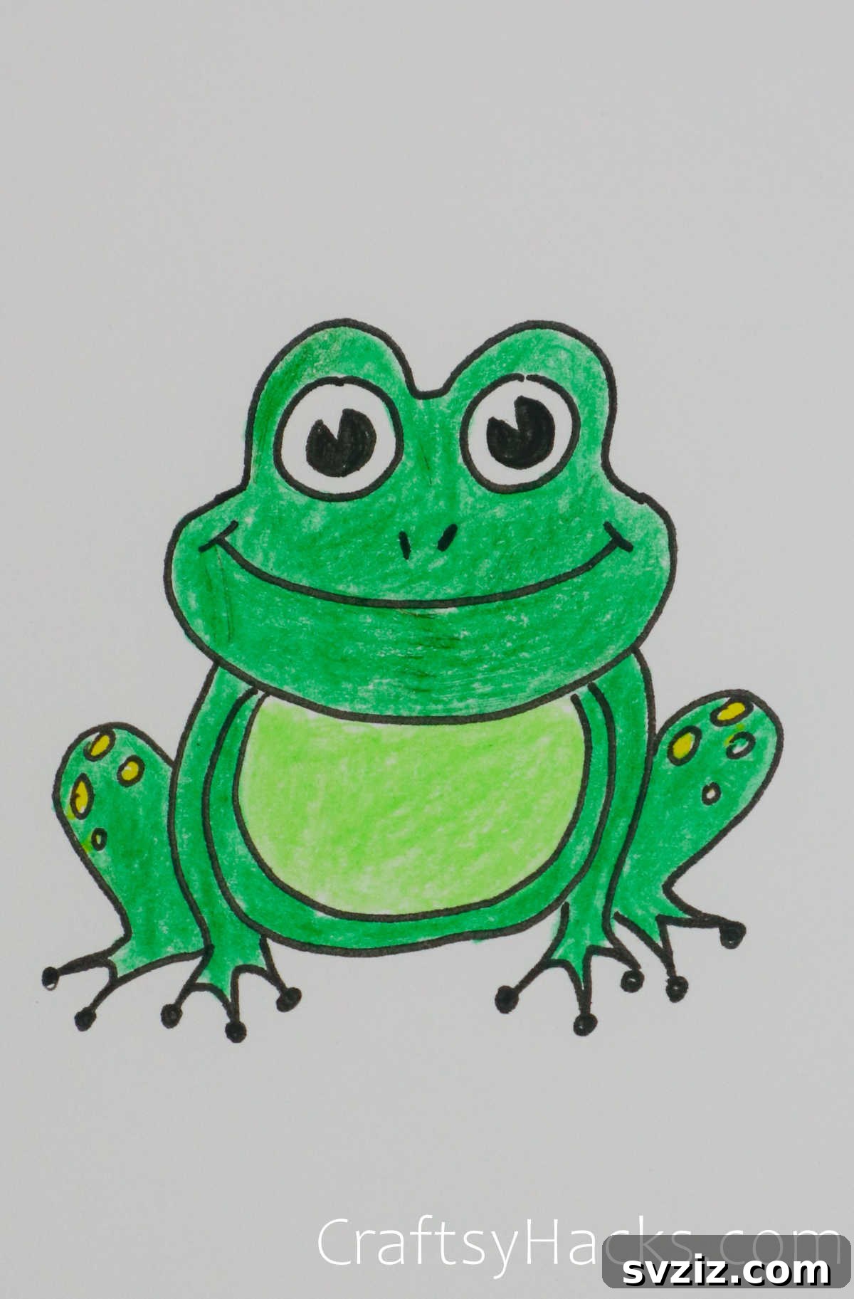 Paw-some Art: 31 Charming Animal Drawings for Children 18 frog