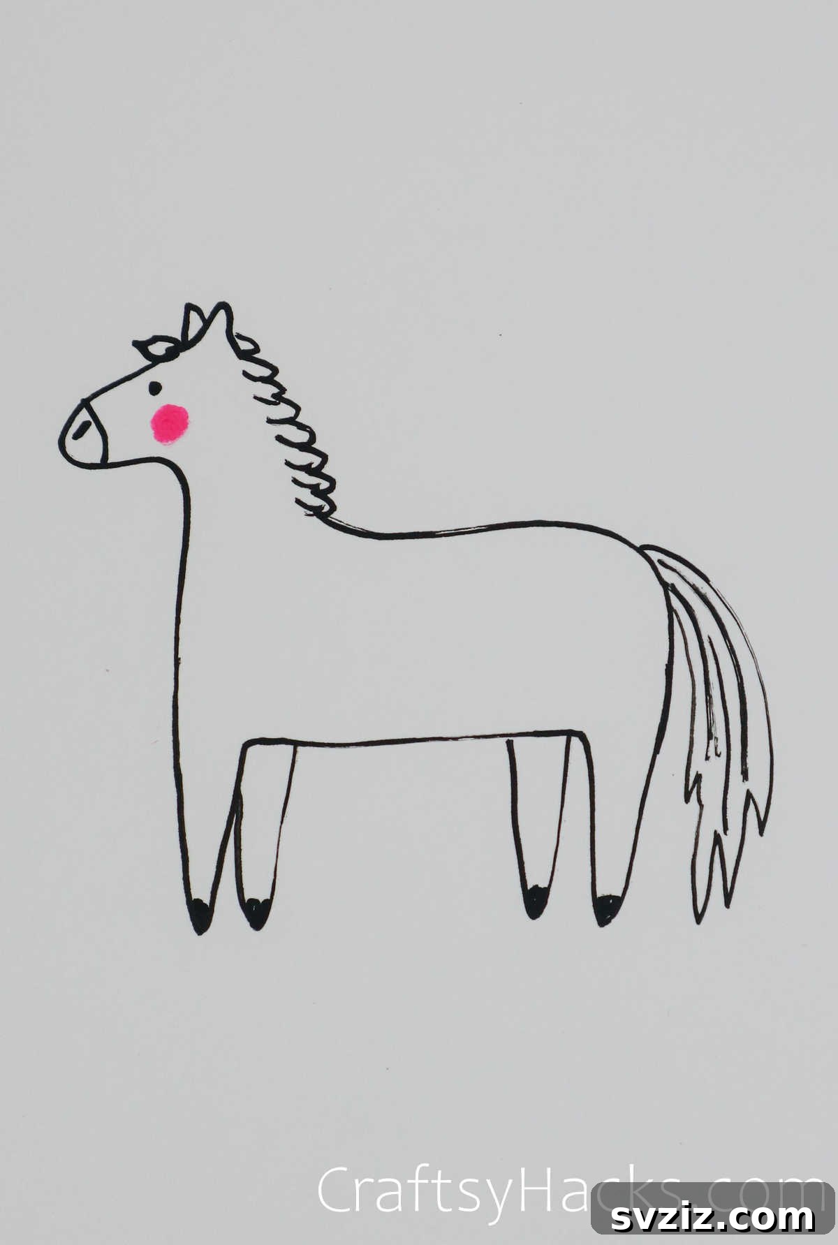 Paw-some Art: 31 Charming Animal Drawings for Children 19 horse