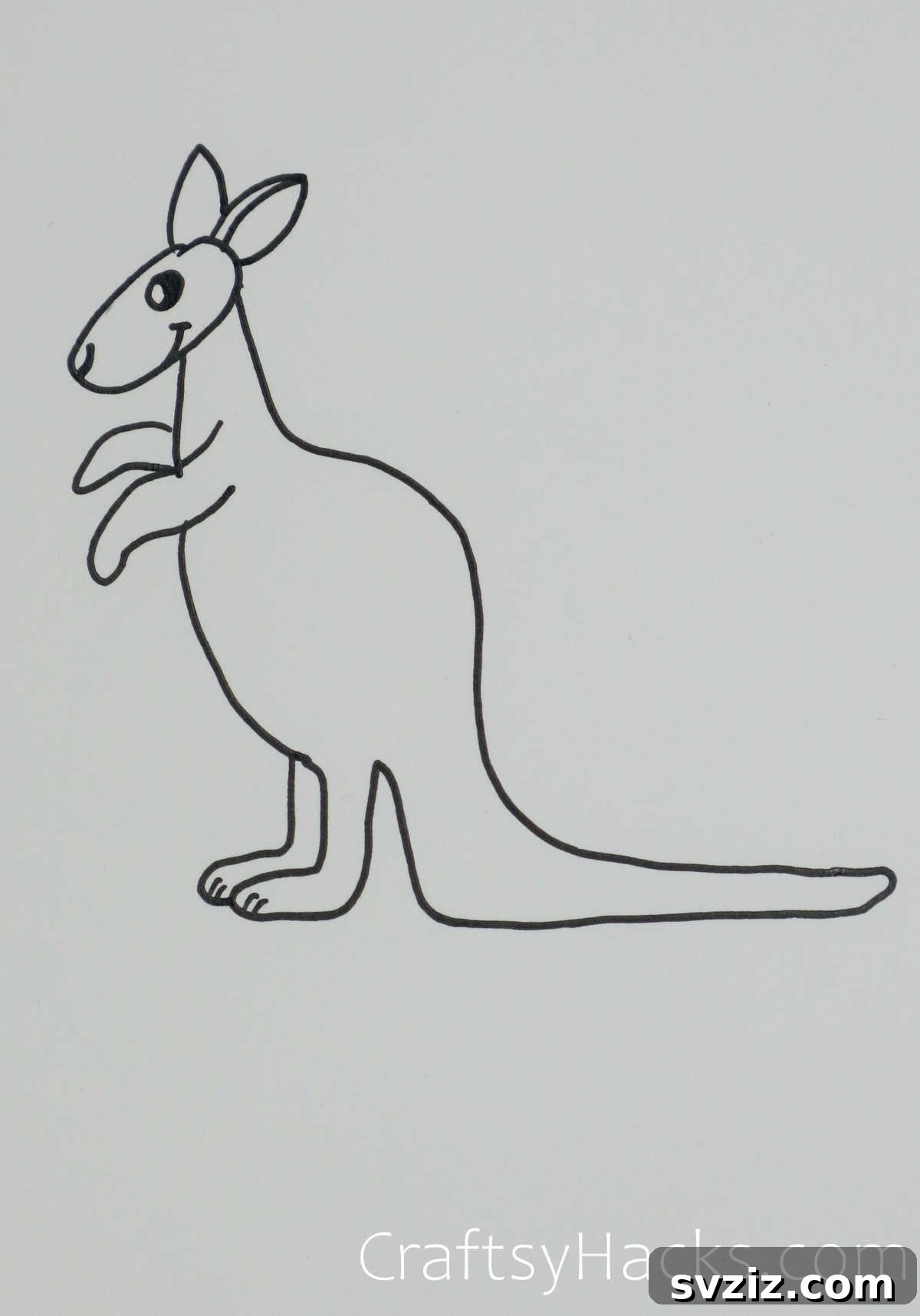 Paw-some Art: 31 Charming Animal Drawings for Children 26 kangaroo