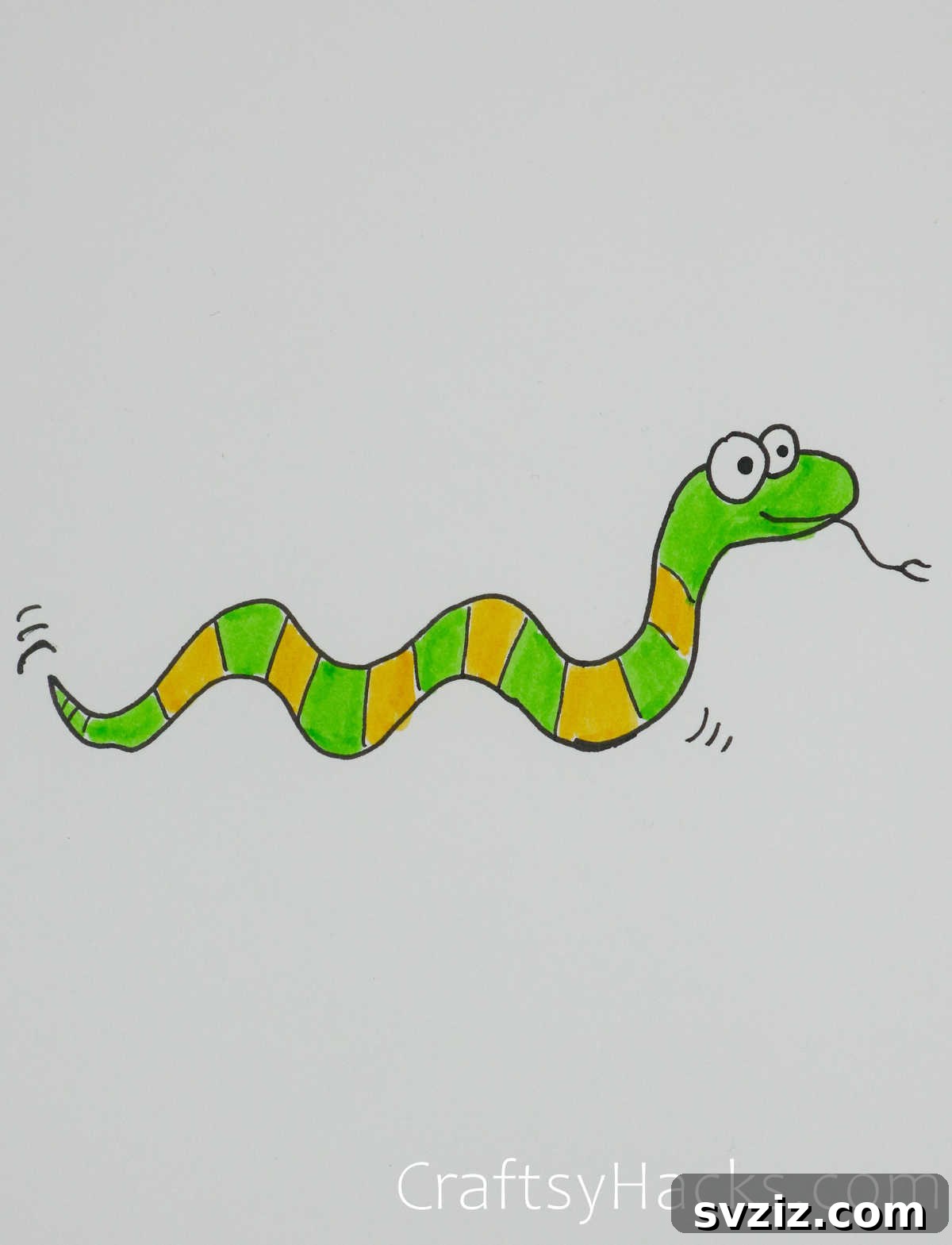 Paw-some Art: 31 Charming Animal Drawings for Children 32 snake