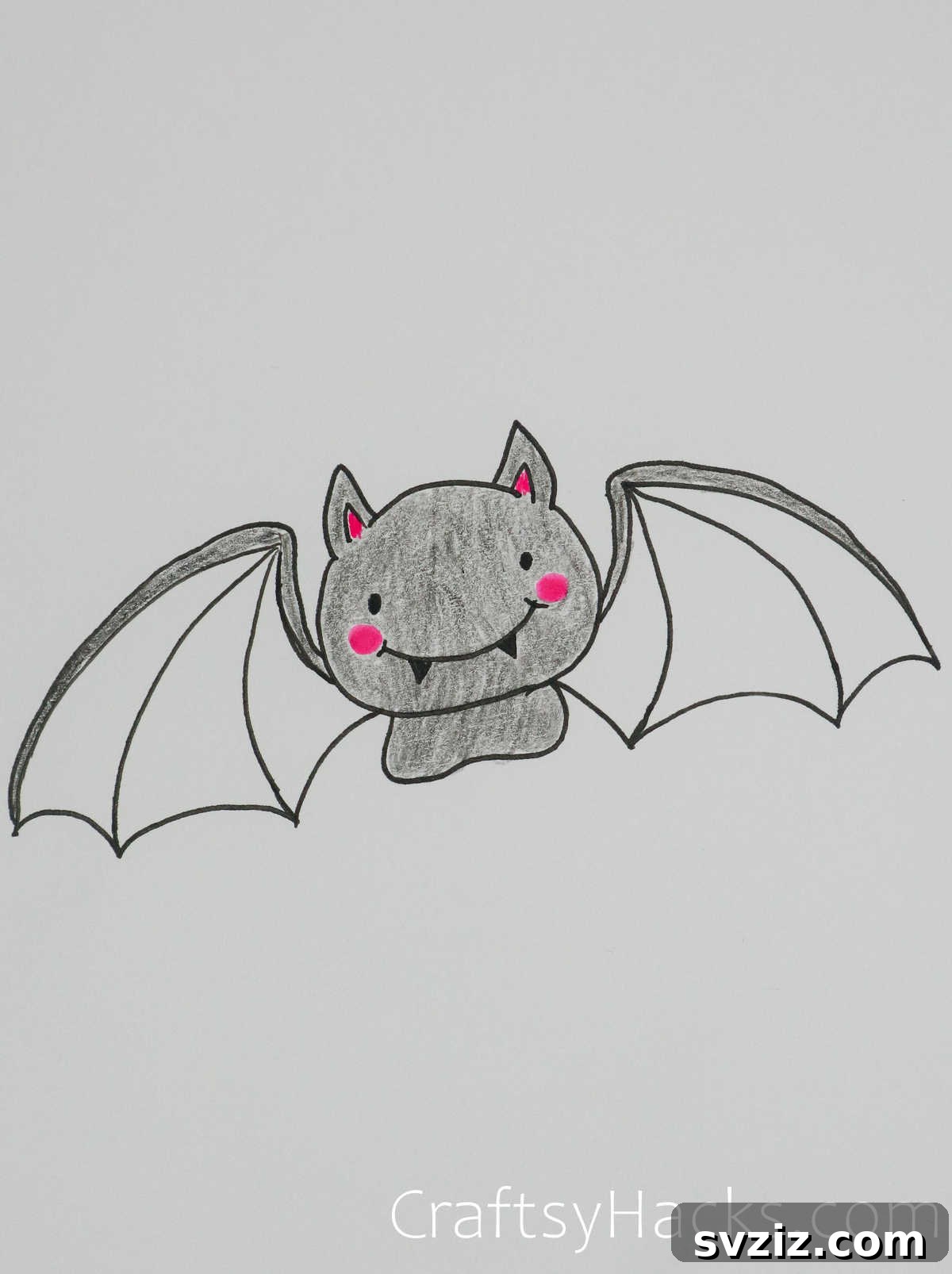 Paw-some Art: 31 Charming Animal Drawings for Children 33 bat