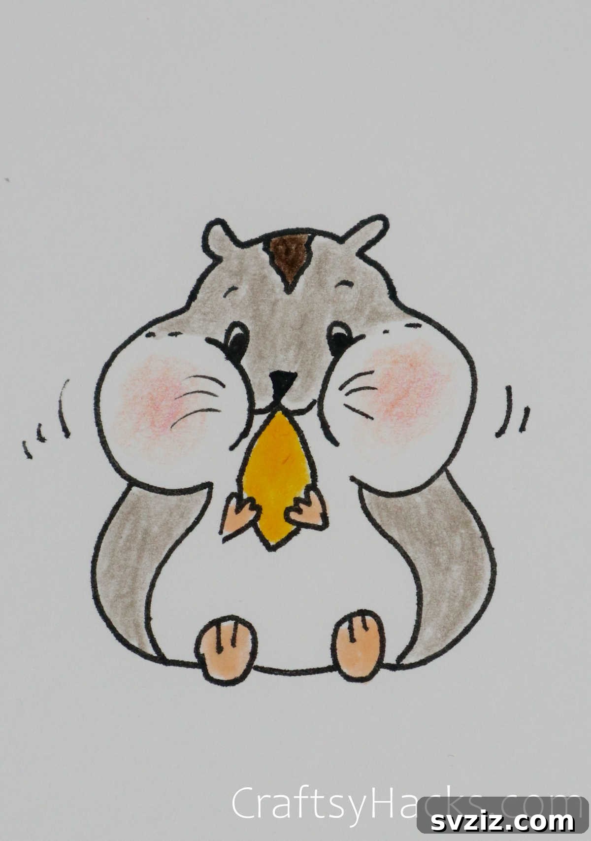 Paw-some Art: 31 Charming Animal Drawings for Children 9 hamster