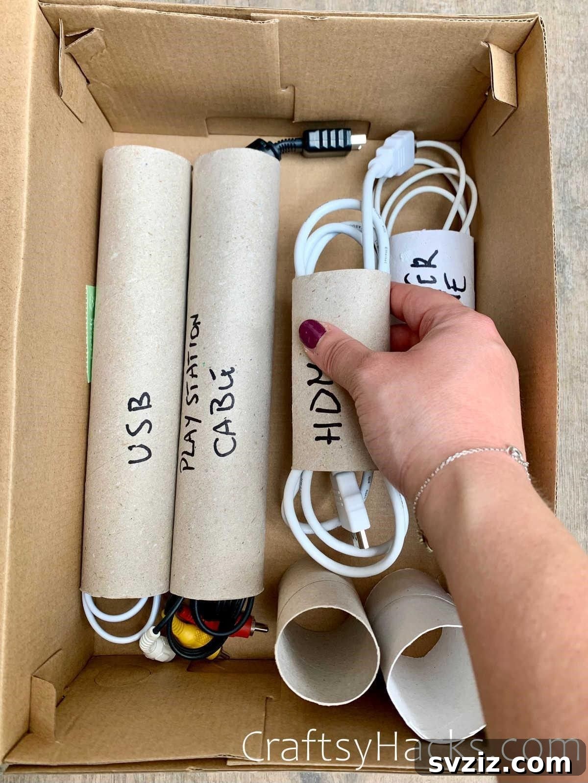 Organize cables to prevent tangling and declutter your home