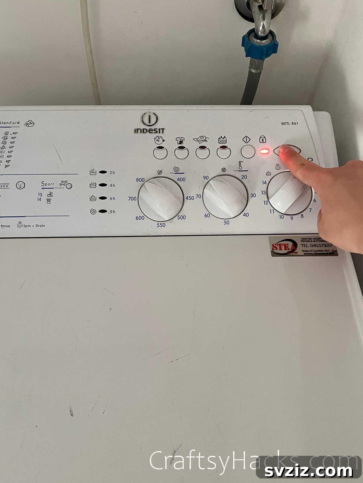disinfect washing machine