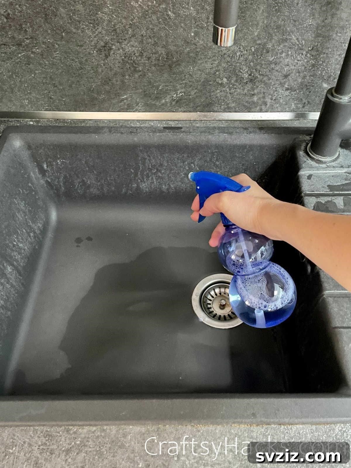 clean and disinfect kitchen sink