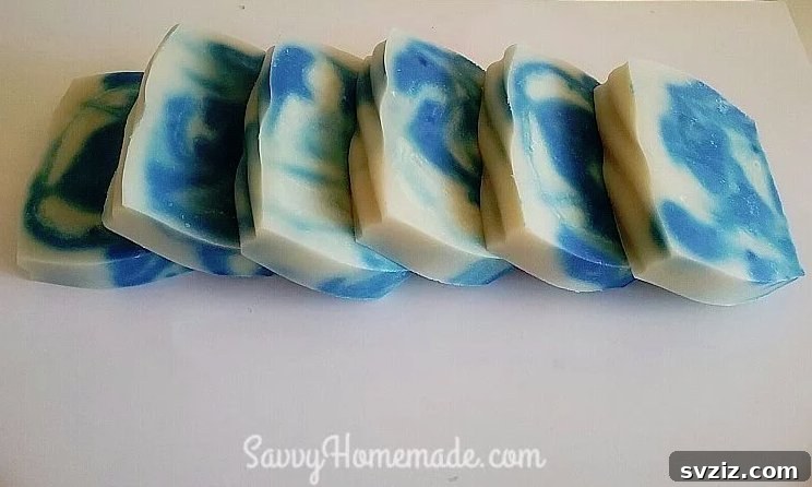 40 Chic & Simple DIYs for Teen Girls 18 Homemade Soap with Blue Swirls
