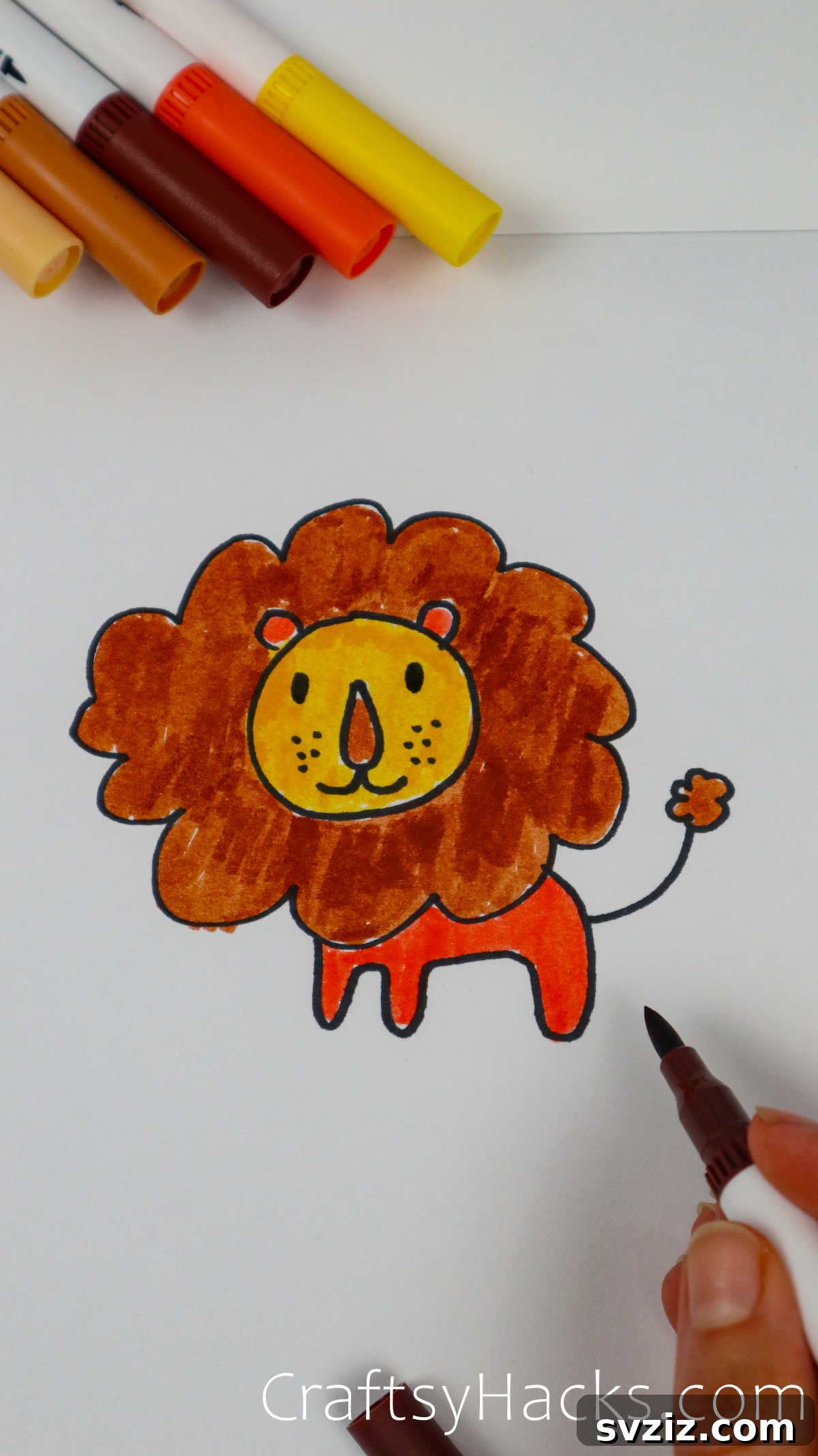 40 Engaging Drawing Ideas for Young Artists 25 Easy roaring lion doodle drawing for kids