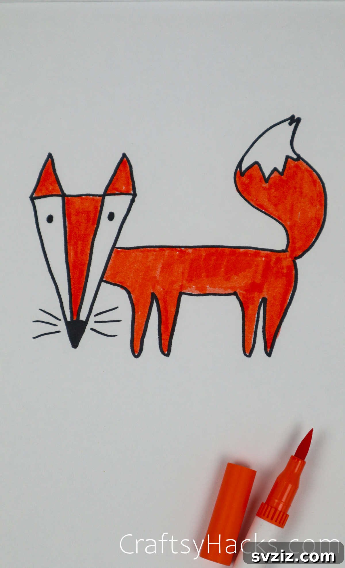 40 Engaging Drawing Ideas for Young Artists 31 Easy clever fox doodle drawing for kids